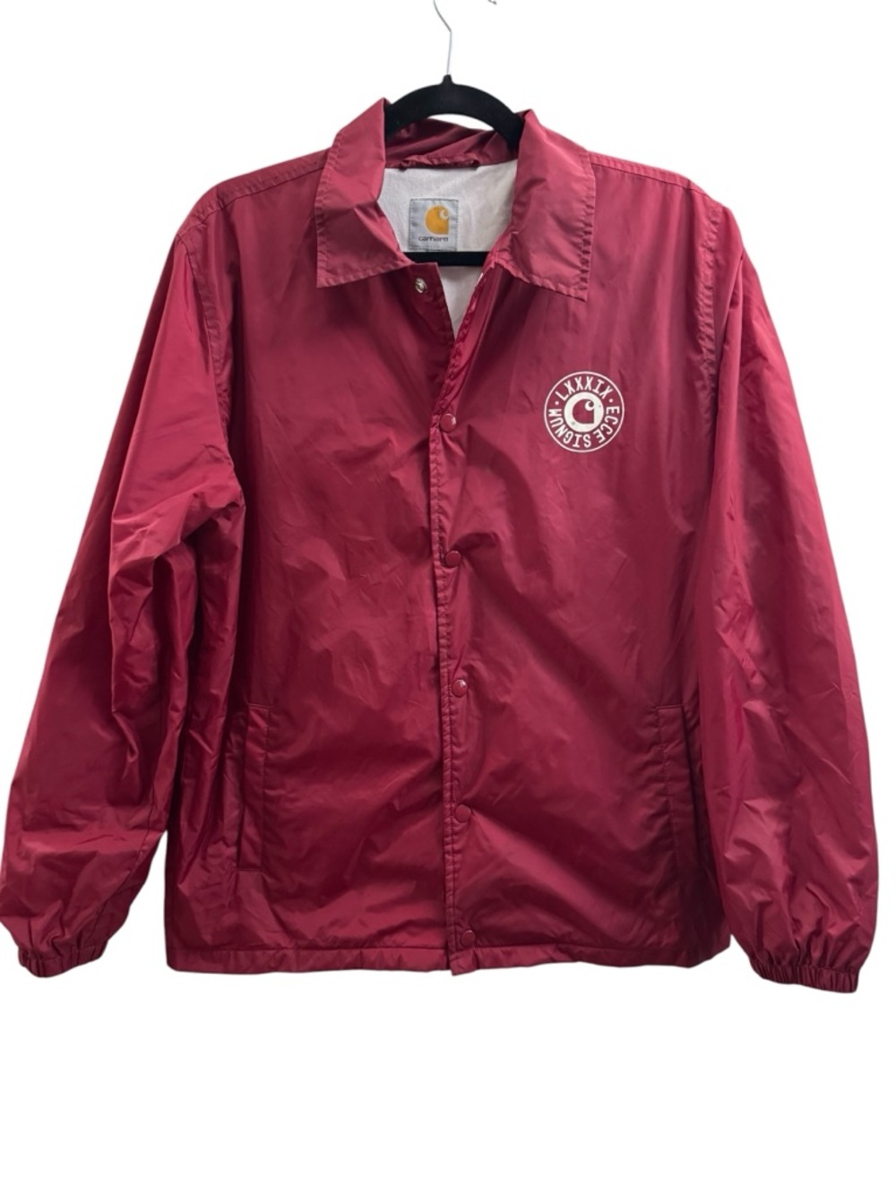 Carhartt Signum Coach Maroon Red Windbreaker Jacket